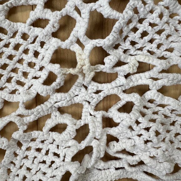 White Crochet Bolero – Cropped Macramé Cardigan, One Size - Picture 3 of 8